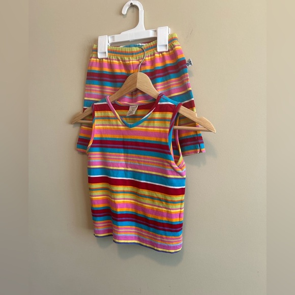 Copper Key Colorful Striped Kids' Tank and Shorts Set, Size 6 - Picture 7 of 7